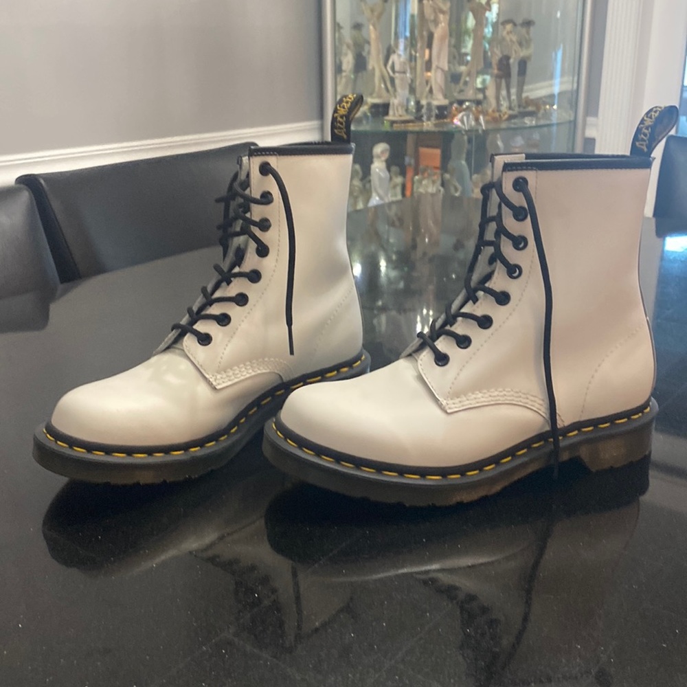Dr. Marten size US 8 white boot.  Brand new.